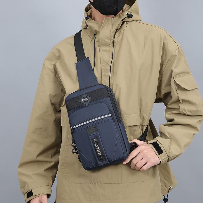 Pánska taška cez hruď Viacúčelová taška cez rameno Veľkokapacitná Viacvrstvová Crossbody taška