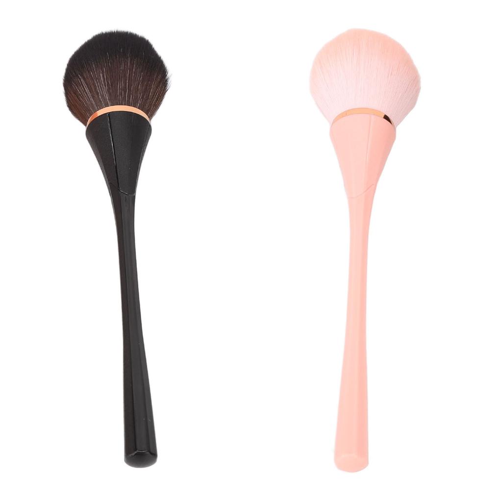 2 Pennelli per Cipria e Blush Professionali Set di Pennelli per Trucco Setole Morbide Strumento Cosmetico per Truccatori