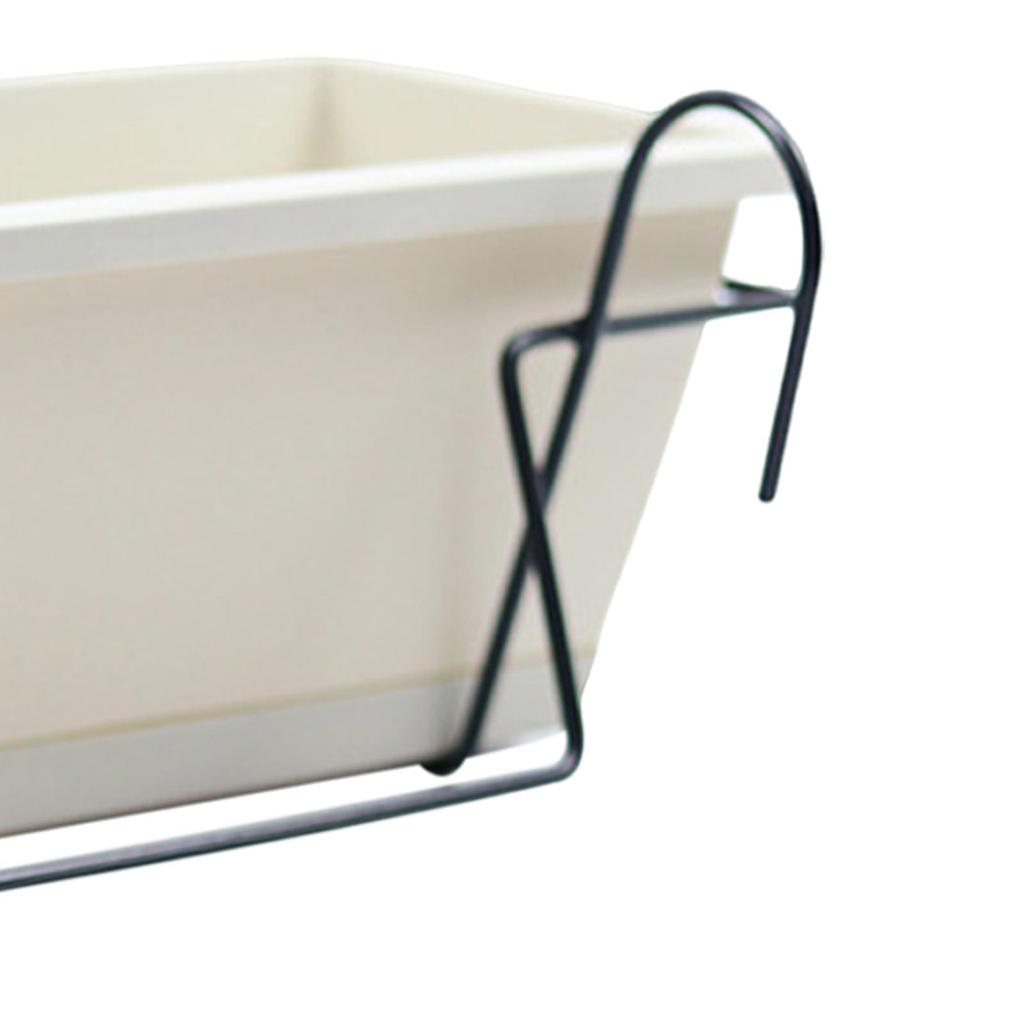 Balcony Railing Planter Fence Potted Home Decor Flower Plant Pot Hanging Planter for Yard Porch Patio Outside Garden Railing