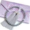 Women's Hanadama Pearl Prayer Beads with Magnetic Closure and Black Shell Pearls, Includes Prayer Bead Bag