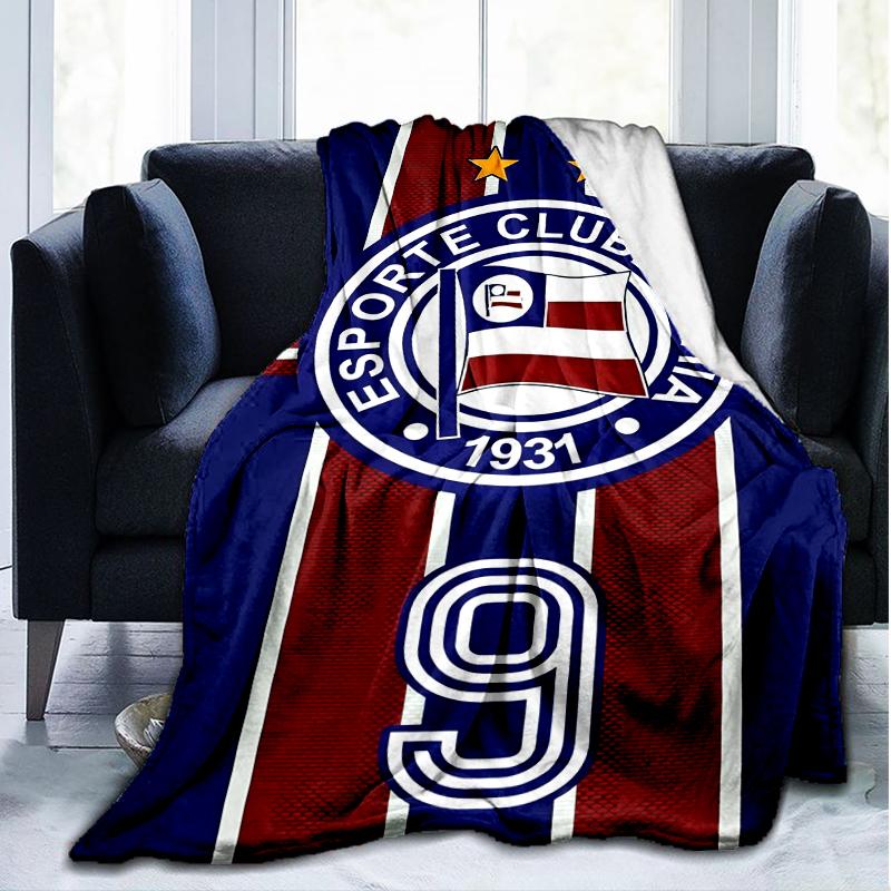 1PC Esporte Clube Bahia Design Printed Soft Flannel Blanket Throw for Adult Bedroom Living Room Sofa Camping Travel Fan gifts Christmas Gifts