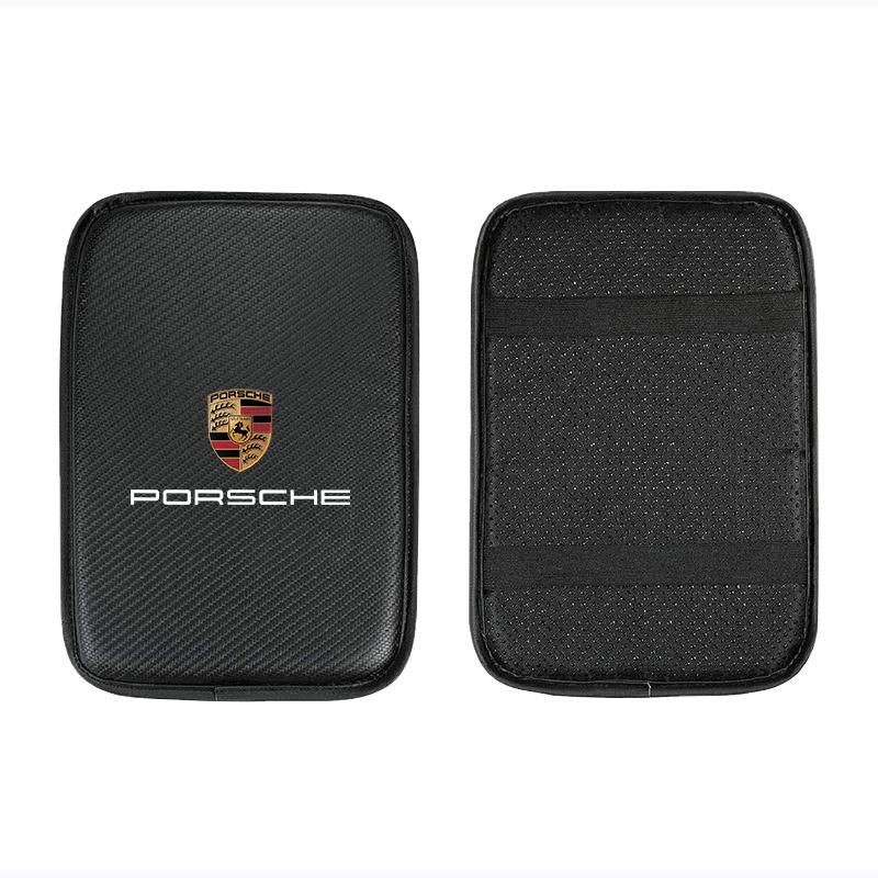 1Pcs Car Armrest Box Mats Leather Center Console Covers Accessories For Porsche 911 918 928 944 968 Boxster Cayenne Macan Panamera