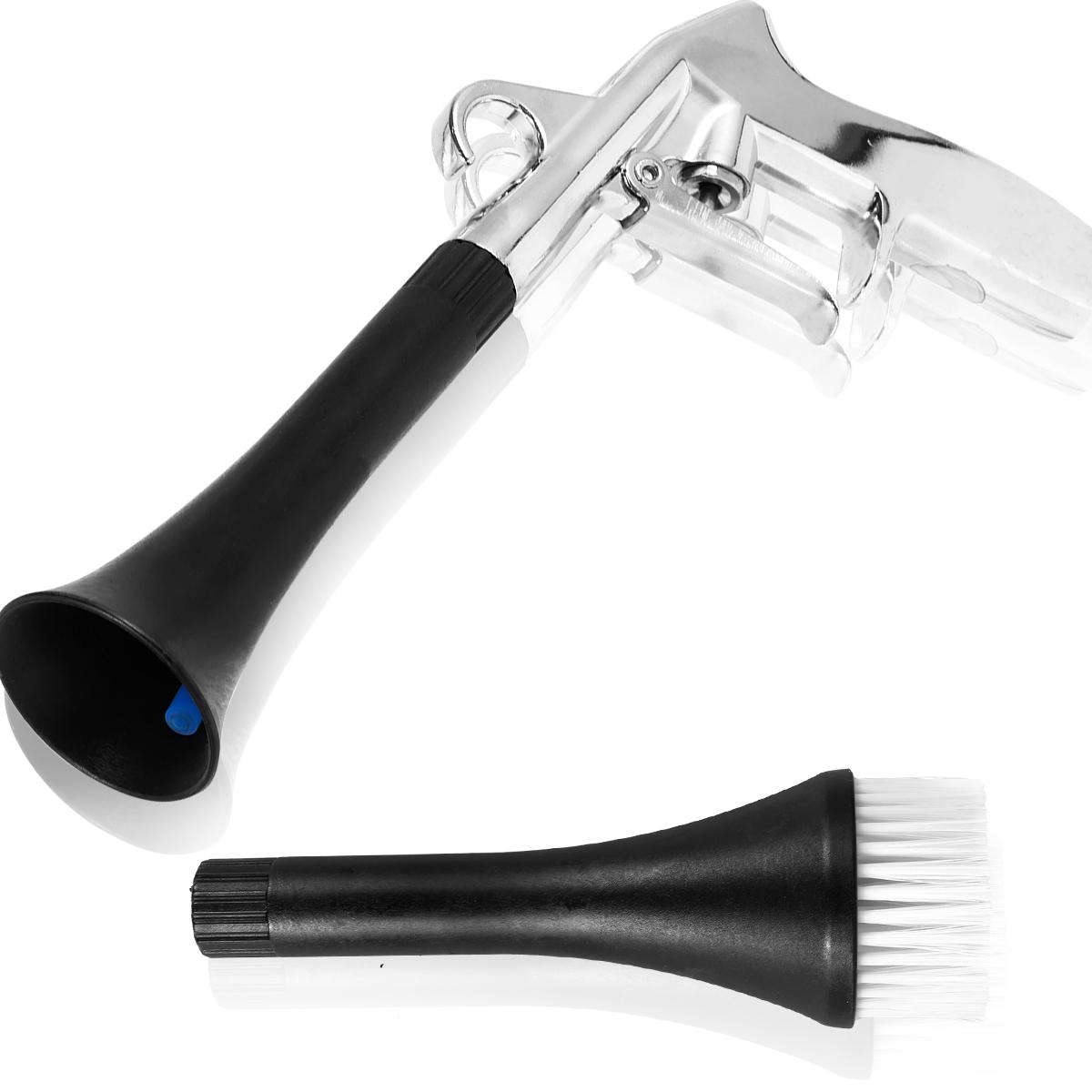

Dry Blow Cleaning Tool 1/4inch High Pressure Car Interior Spraying Cleaner Tool with 2 Nozzles Aluminium Alloy Car Cleaning Tool чёрный