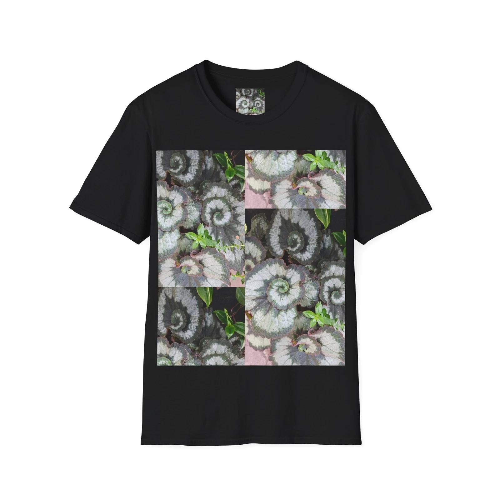 Spiral Nature Graphic T-Shirt - Eco Design, Unisex, Soft Cotton Tee, Outdoor M