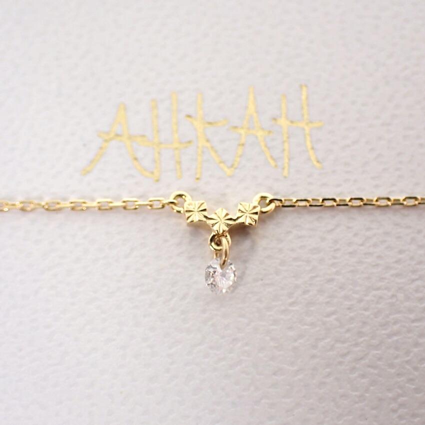 [Pre-owned] AHKAH 750 Diamond Bracelet/j66-8