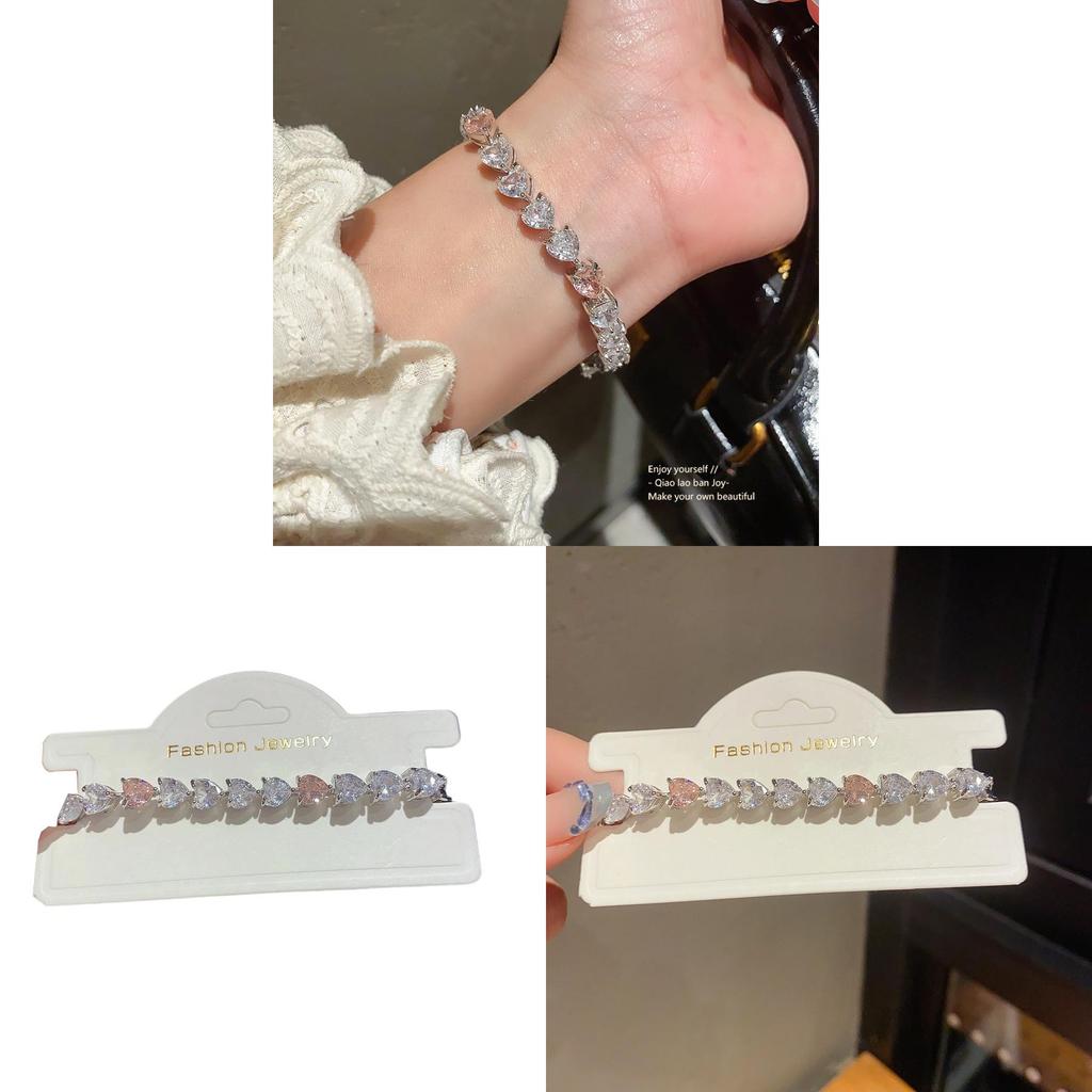 Heart Shape Jewelry Bracelet With Cubic Zirconia For Women Gift