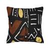 Federa Cuscino Contemporanea Africana in Panno di Fango Morbido Poliestere Copricuscino Decorazione Antica Federa Cuscino Casa 40*40Cm