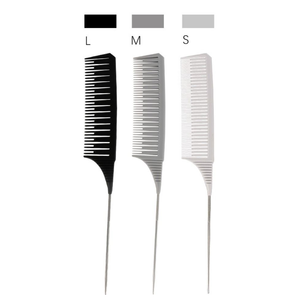 3pcs Sectioning Tailed Comb Set Weaving Hair Styling Combs Barber Accessories Coloring Dyeing Comb