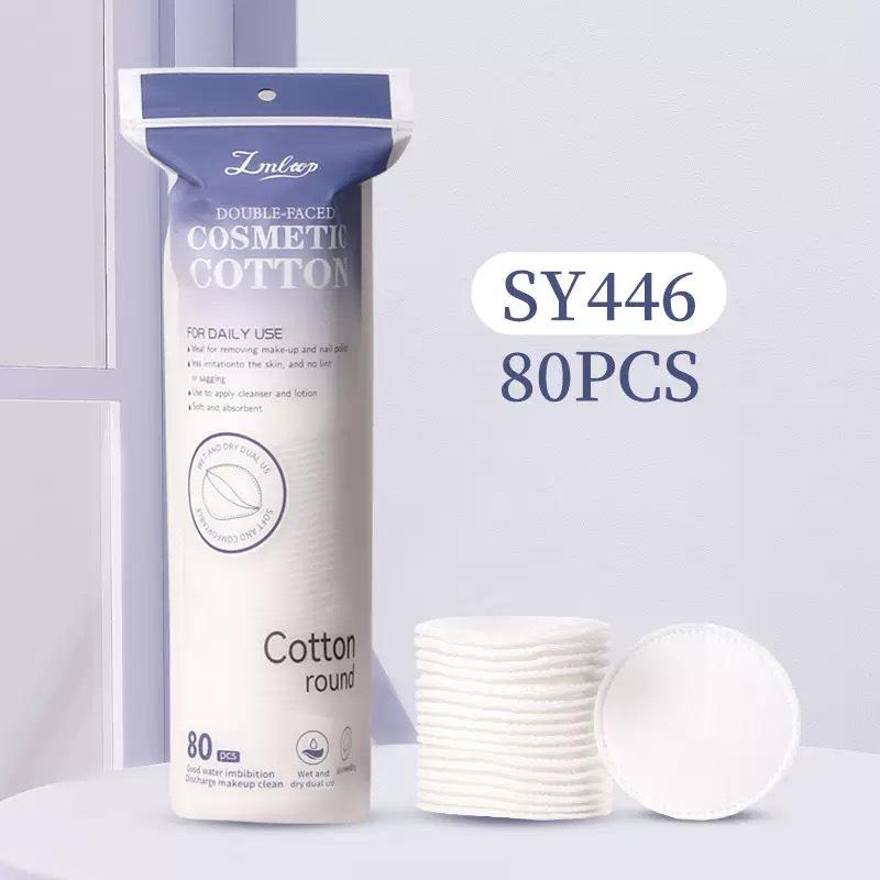 100-Pack Round Soft Cotton Pads for Makeup & Nail Polish Removal Model 1