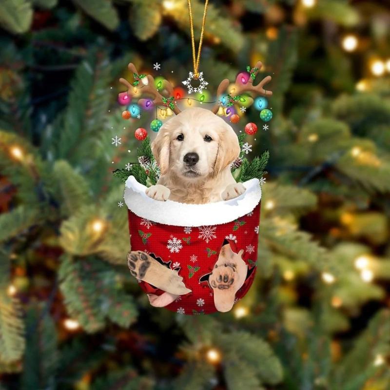 Festival Dog Hanging Charm Acrylic Dog Pendant Christmas Decoration Hanging Dog Ornament for Tree Adornment