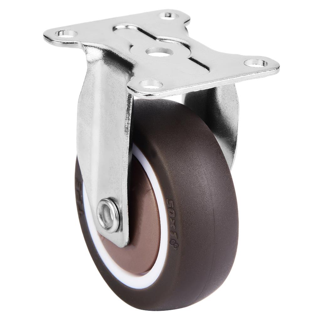 4Pcs 2in TPE Rubber Removable Mute Chair Fixed Rubber Casters