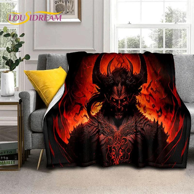 Gothic Horror Monsters Demon Skull Soft Flannel Blanket for Beds Bedroom Sofa Picnic,Throw Blanket for Cover Outdoor Leisure Nap