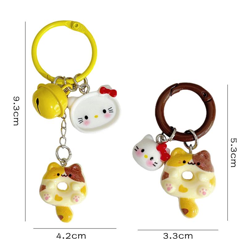 Cute Cartoon Doughnut Keychain For Women Girls Funny Kawaii Pendant Keyring  Backpack Decoration Accessories Gifts