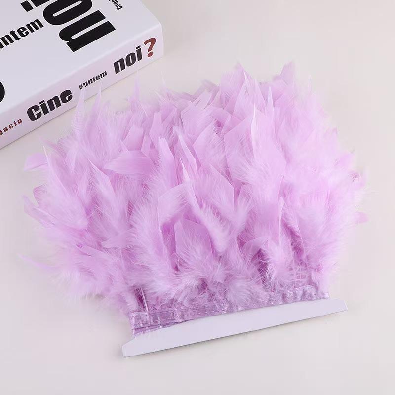 Turkey Feather Trim for DIY Stage Costume & Skirt Decoration