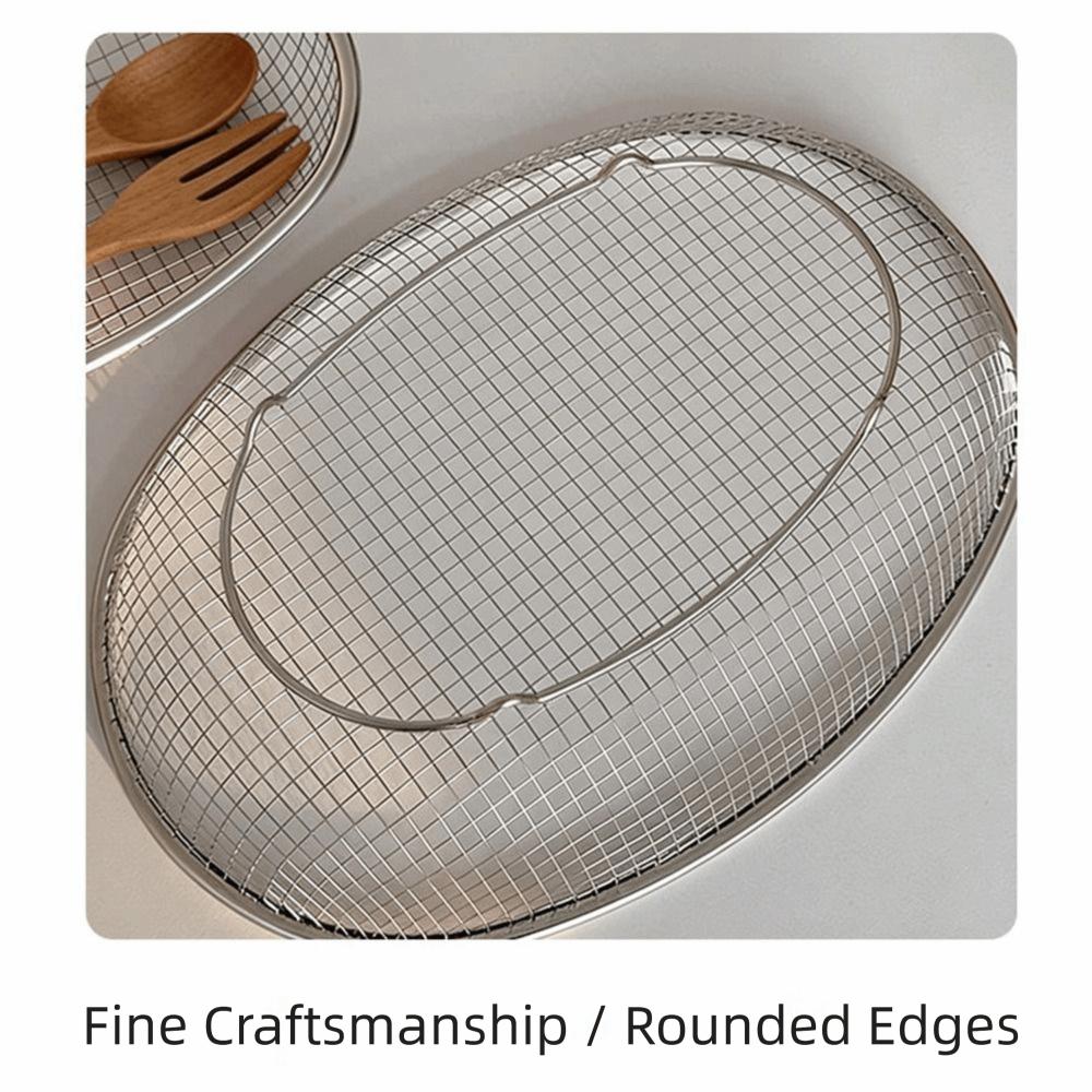 Large Capacity Stainless Steel Fruit Basket Vegetable Draining Tray Fruit Vegetable Strainer