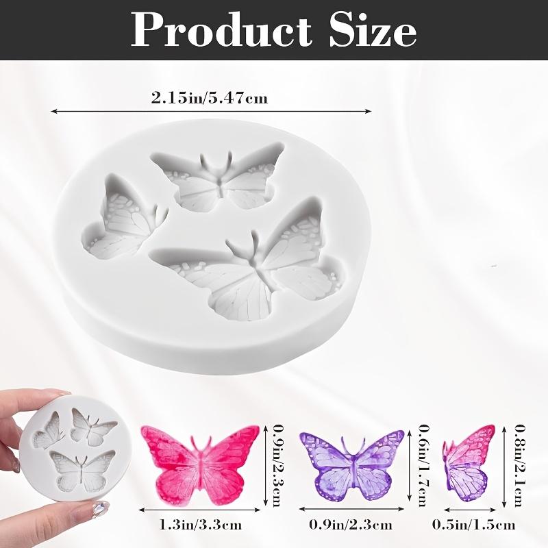 

3-Hole Mini Butterfly Silicone Mold, Butterfly Candle Mold - Suitable for Candles, Clay, and Resin - Insect Theme сірий