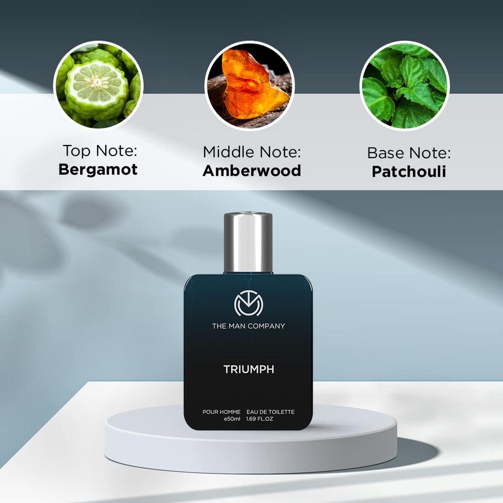 The Man Company Triumph Perfume for Men - 50 ml | Premium Long-Lasting Fragrance | 24-Hour Freshness | Earthy & Warm | Ideal For Day Outings