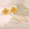 MamacitaSlay Creative 316L Stainless Steel Flower Earrings Party Waterproof Jewelry Women's Elegant High Quality Earrings Gift