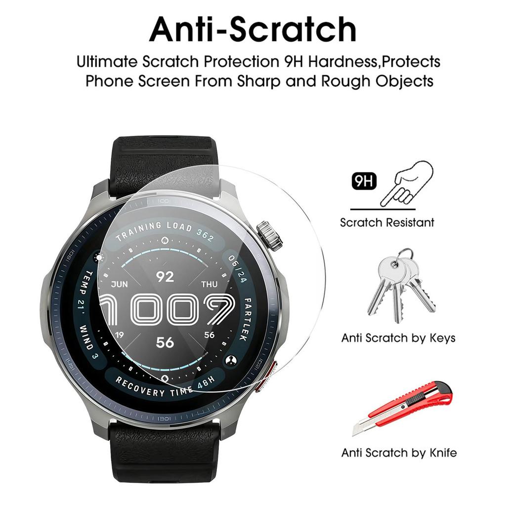 1-5Pcs HD Tempered Glass/Composite Film for Amazfit Active3 Premium Easy Installation Watch Screen Protector for Amazfit Active3