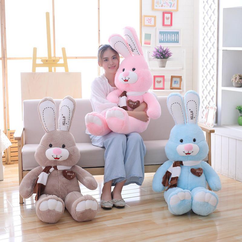Adorable Large Bunny Plush Toy With Soft Pp Cotton Filling For Girls Ideal For Cuddling And Sleeping
