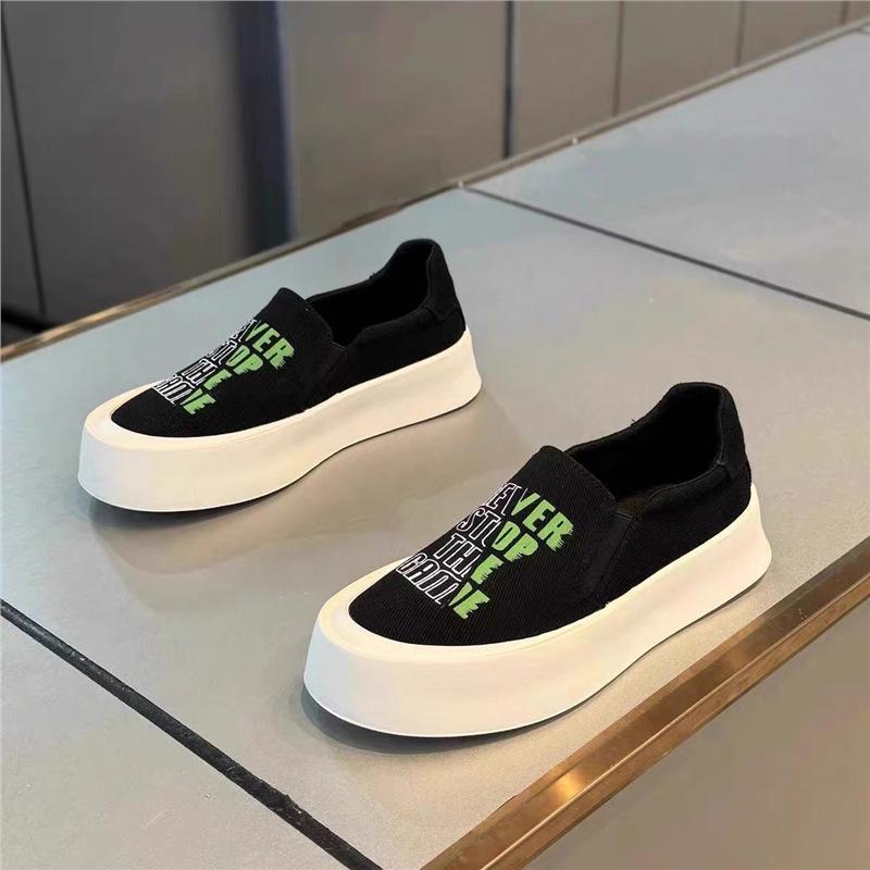 Autumn breathable cloth lazy shoes thick baseplate shoes casual canvas ms