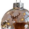 3D Zvířecí Vánoční Dekorace Průhledná Plastová Vánoční Koule Závěsné Ozdoby s Třpytivými Hvězdnými Akcenty pro Zimní Svátky Dekorace na Stromek