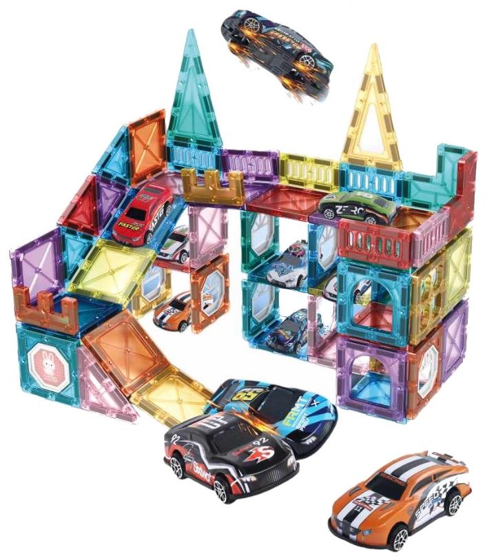 Magnetic Construction Educational Blocks For Children Car Track 82E