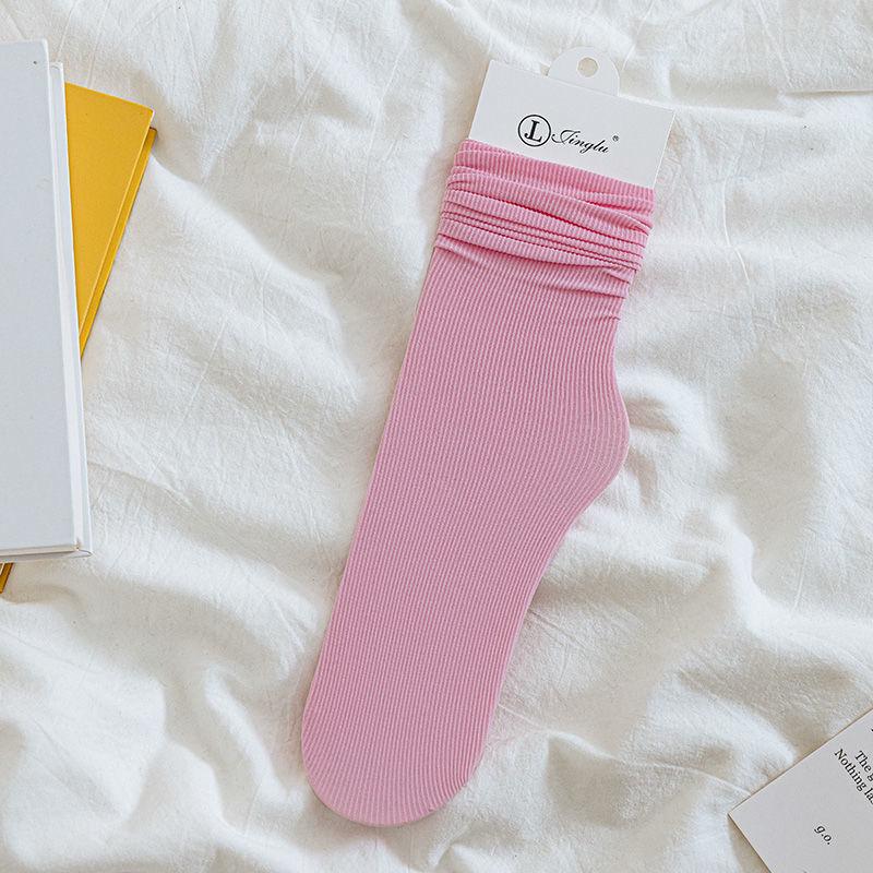 

Жіночі літні шкарпетки Ice Socks - тонкі, білі, однотонні, середня довжина One Size