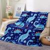 Cartoon Dinosaur Throw Blanket Soft Flannel Blanket for Chair Travelling Camping Kids Adults Bed Couch Cover Winter Queen King