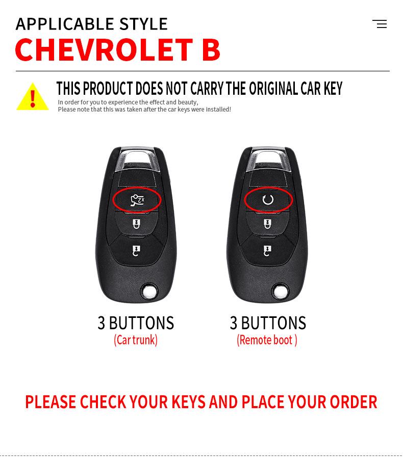 Premium Chevrolet Cruze Key Cover for Men & Women - Personalized High-Grade Shell & Buckle