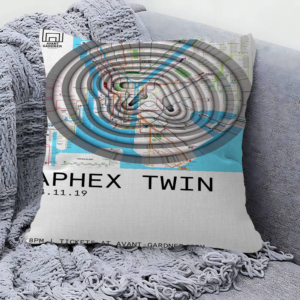 DJ AAphex Twin Cushion Cover Inches Farmhouse Decor Home Throw Pillow Covers for Couch Decorations