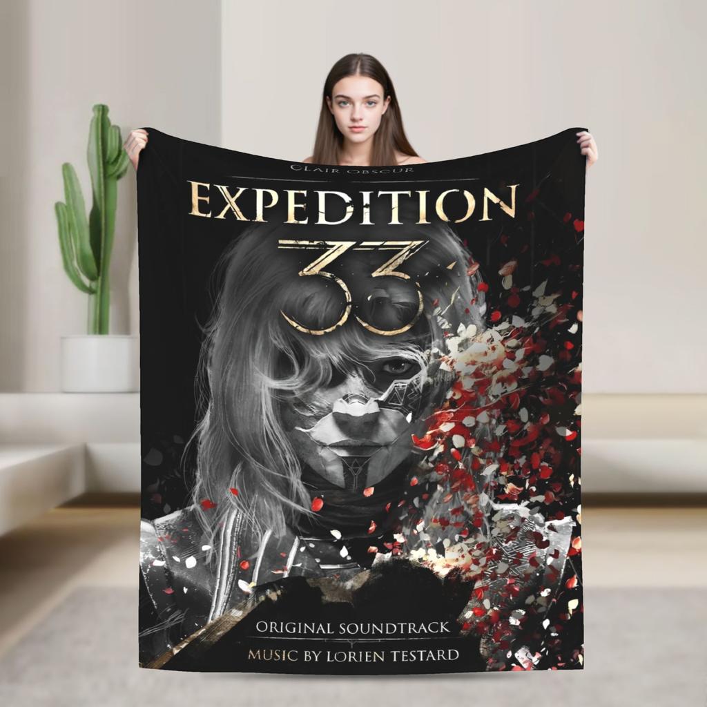 Clair Obscur Expedition 33 Maelle Plaid Kwaliteit Super Zacht Beddengoed Plaids Winter Picknick Slaapkamer Patroon Sprei