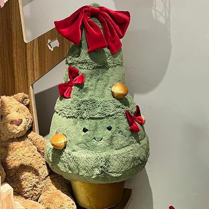 30 cm Jelly Cat Bow Pom de Crăciun Păpușă de pluș 20 cm Coroană Decoratiuni de Crăciun Jucărie pentru pisici Pernă de pluș Cadou Decor pentru casa