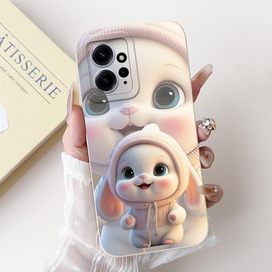Per Custodia Xiaomi Redmi Note 12 4G Note12 5G Carina Coniglio Cartone Animato Cover Morbida TPU Custodia per Telefono Per Xiaomi Redmi Note 12 Pro Plus Guscio
