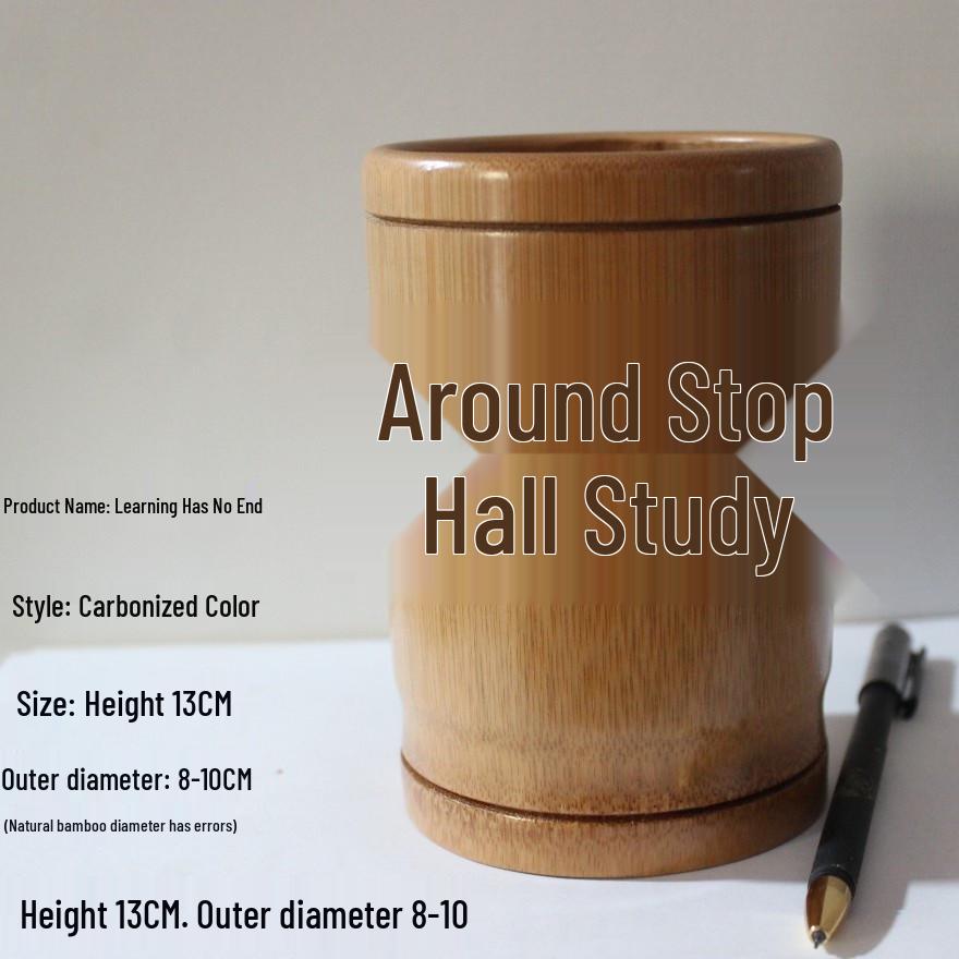 Bamboo Multifunctional Pen Holder - Creative Desk Ornament for Students and Business Gifts