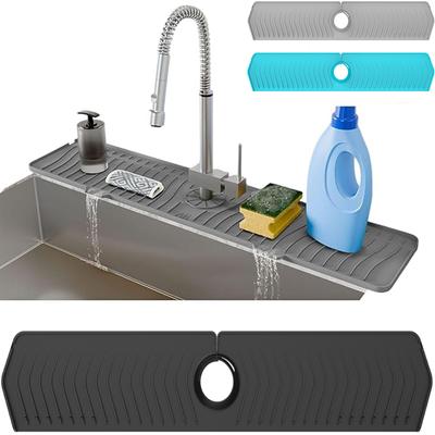 Kitchen Faucet Absorbent Mat Silicone Sink Splash Guard Water Draining Pad Countertop Protector Table Cushion Place Mat Bathroom