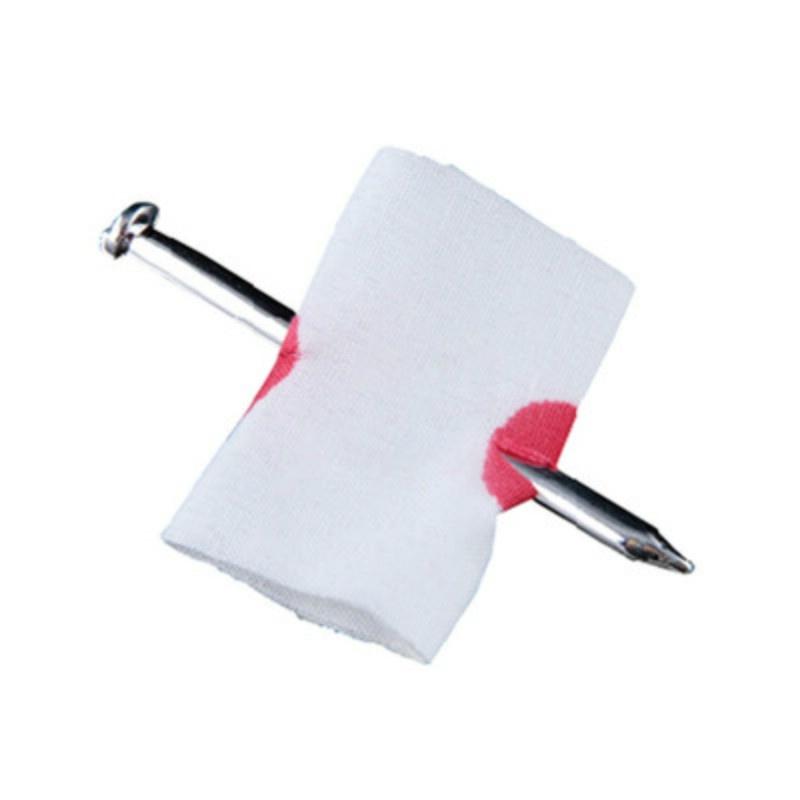 6PCS Whole Convenient New Prank Joke Toy Fake Nail Through Finger Trick Halloween Kids Children Gags Practical Jokes