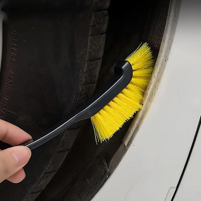 Car Wheel Tire Rim Brush Curved Head Flexible Truck Wheel Hub Wash Detail Deep Cleaning Brushes Cleaner Hand Tools