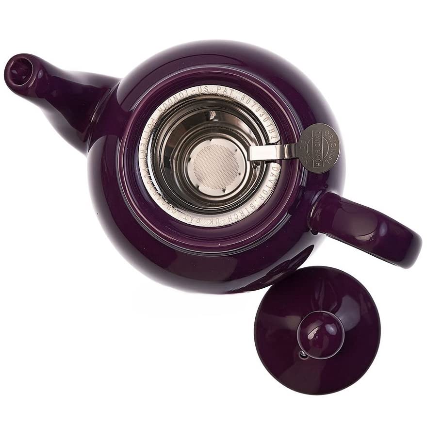 This 600ml teapot from the home of authentic British black tea is crafted from Italian plum and features a charming rounded stoneware design. It
