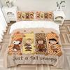 3Pcs Snoopy'S Autumn Adventure Bedding Set Quilt Cover Pillowcase Home Christmas Halloween Gift 1 Duvet Cover 2 Pillowcase S1461