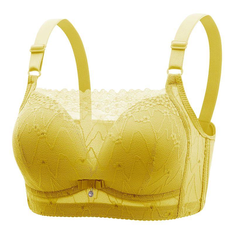 

Нижнее белье Текст Большой размер Тонкий без бретелек антибликовый без стального кольца анти провисание бюстгальтер со сборками на груди 42/95C жёлтый