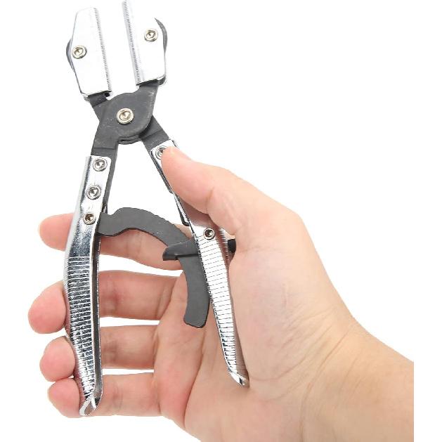 Hose Pinch Off Plier, Line Pinch Off Plier Ratcheting Jaws Swiveling Universal for Automobile Radiator Brake Coolant Pipes(8in)