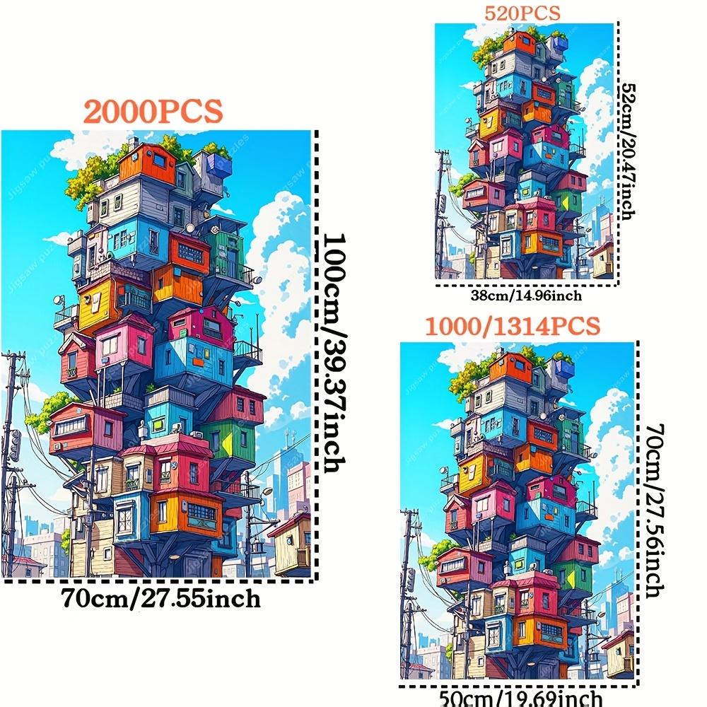2000/1314/1000/520 peças, Quebra-Cabeças, Diversão em Família Quebra-Cabeça para Adultos, Cuboide Portátil Arte DIY Decoração, Quebra-Cabeças DIY, Papel de Alta Qualidade