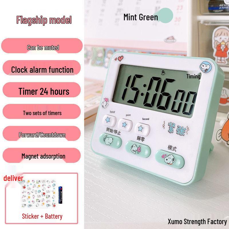 Dual-use Timer: Learning, Time Management & Kitchen Alarm Clock for Students & Children