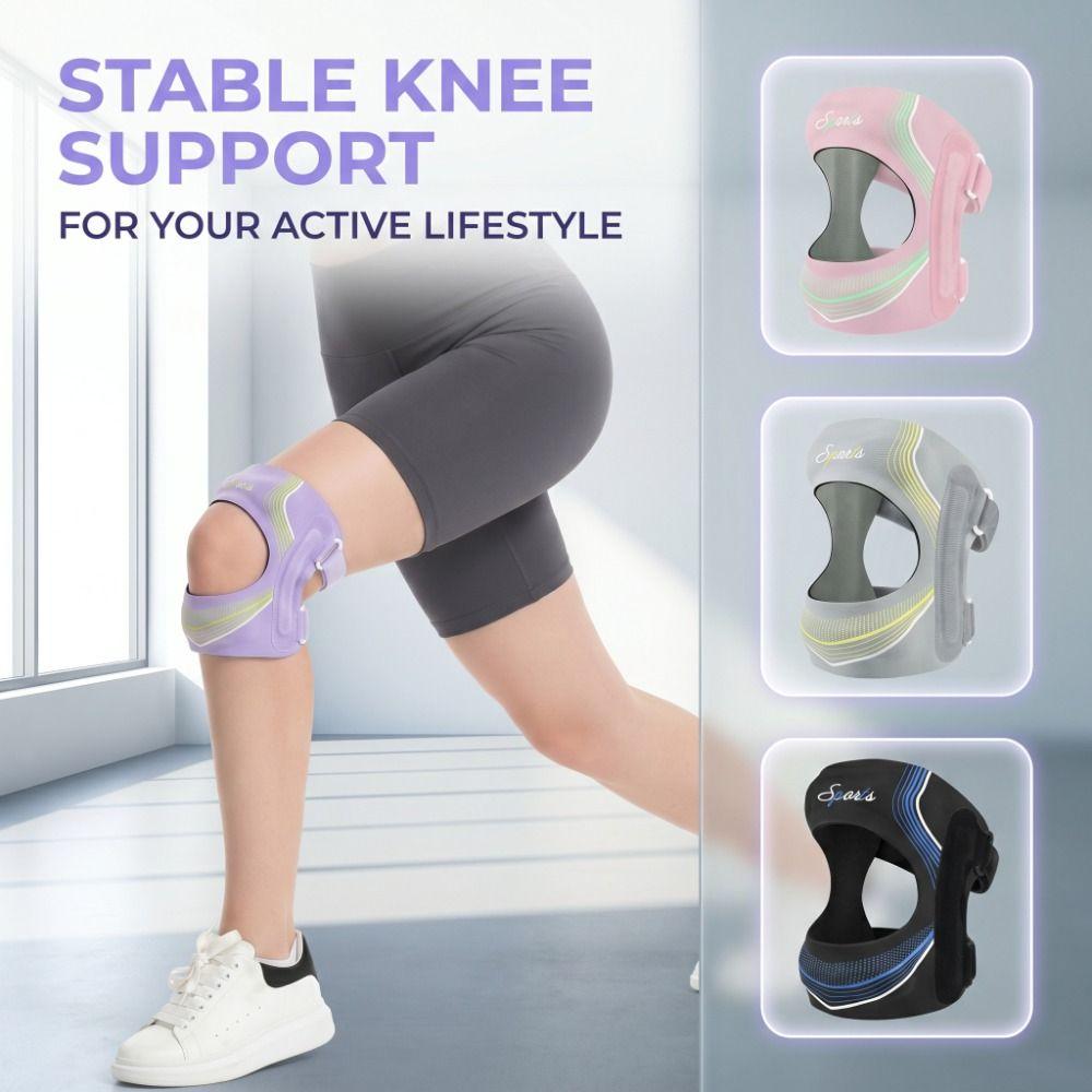 Adjustable Silicone Patella Compression Patella Strap Patellar Protection Knee Pad Climbing