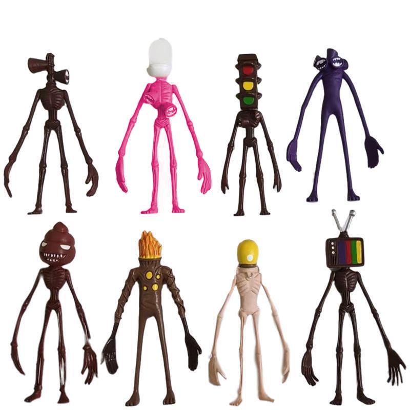 

8pcs Urban Legend Anime Siren Head Action Figures Toy Horror Collectiable Model for Children Desktop Decor Ornament Gifts