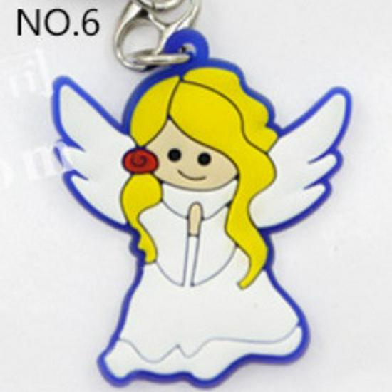 Unisex Cartoon PVC Keychain