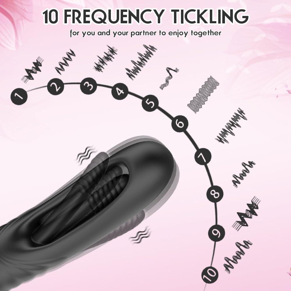 AV Stick Slap Tease Vibrator with 10 Frequency Snap and 7 Frequency Vibrator, Adult Female Masturbator