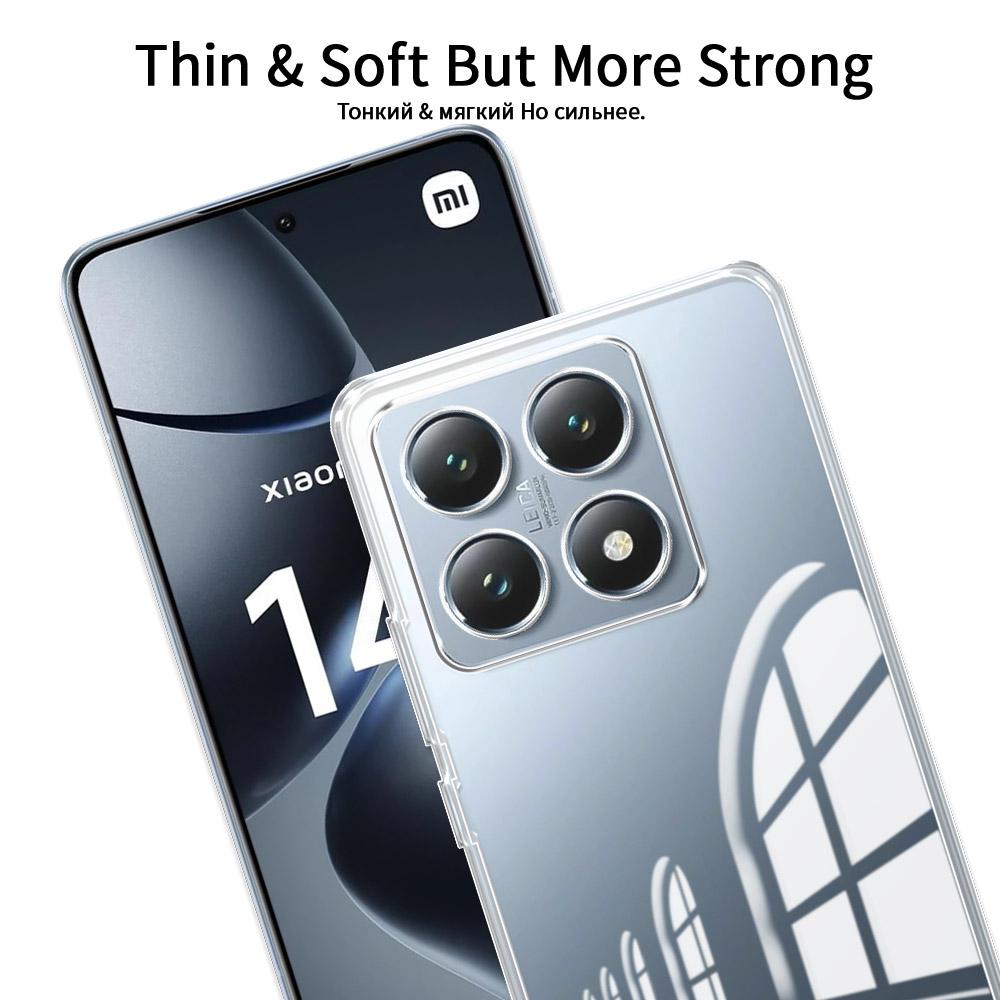 Für Xiaomi 14T Pro Hülle Klar Weich Silikon Transparent Bumper Handyhülle Für Xiaomi 14T Mi14T 2024 Klar Stoßfest Rückseite