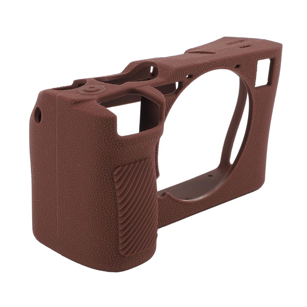 Husă Cameră Silicon Moale Absorbție Șoc Anti-Alunecare Husă Protectoare Cameră pentru A7CII A7CR Maro